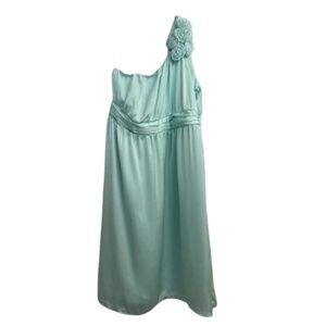 tevolio bridesmaid dresses Tevolio Women's One Shoulder Chiffon Bridesmaid Dress 18W Cool Mint New